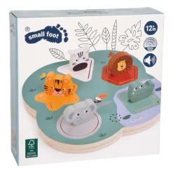 Small Foot - Houten 3D Dierengeluiden Puzzel Safari