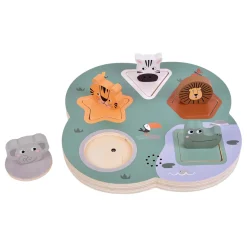 Small Foot - Houten 3D Dierengeluiden Puzzel Safari