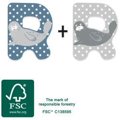 Small Foot - Houten Dieren Kinderletter - R