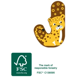 Small Foot - Houten Dieren Kinderletter - J
