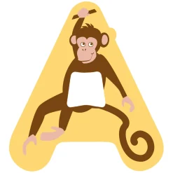 Small Foot - Houten Dieren Kinderletter - A