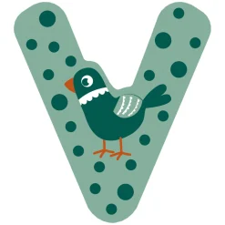 Small Foot - Houten Dieren Kinderletter - V