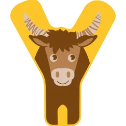 Small Foot - Houten Dieren Kinderletter - Y