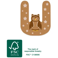 Small Foot - Houten Dieren Kinderletter - U