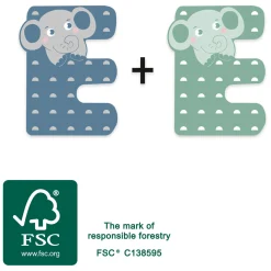 Small Foot - Houten Dieren Kinderletter - E