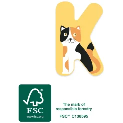 Small Foot - Houten Dieren Kinderletter - K