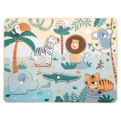Small Foot - Houten Dierengeluiden Puzzel Safari