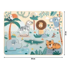 Small Foot - Houten Dierengeluiden Puzzel Safari