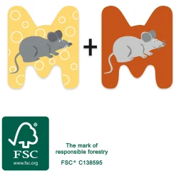 Small Foot - Houten Dieren Kinderletter - M