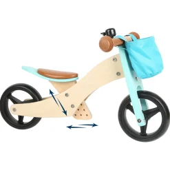 Small Foot  -  Houten Driewieler en Loopfiets 2in1 Turquoise