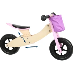 Small Foot  -  Houten Driewieler en Loopfiets 2in1 Maxi Roze