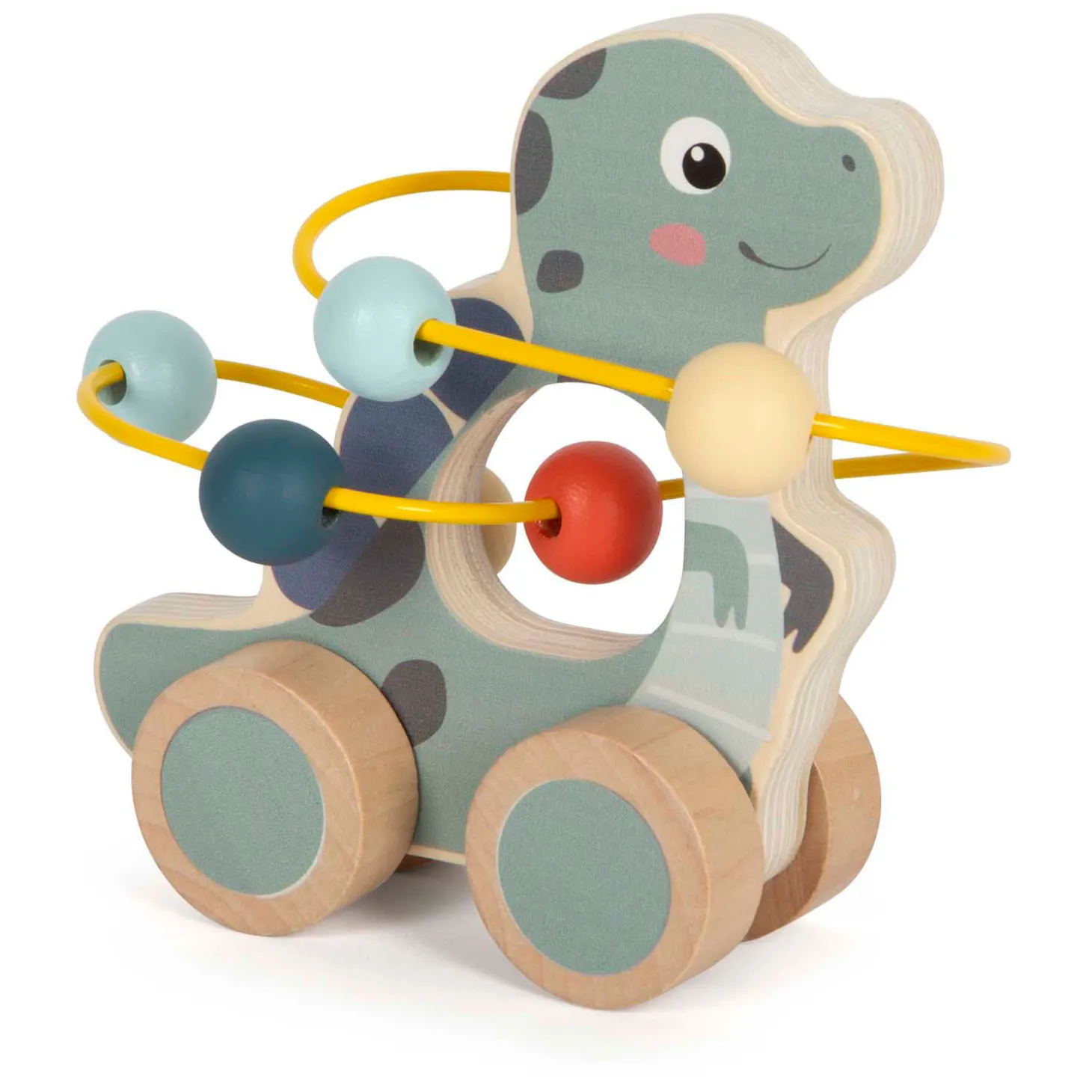 Small Foot - Houten Duwfiguur Motoriekspiraal Dino