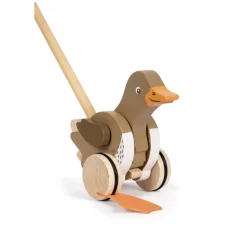Small Foot - Houten Duwfiguur Eend met Bewegende Kop