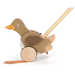 Small Foot - Houten Duwfiguur Eend met Bewegende Kop