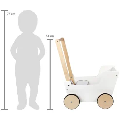 Small Foot - Houten Duwpoppenwagen Little Button