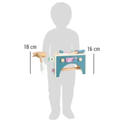 Small Foot - Houten Gereedschapskist Nordic 2in1, 28dlg.