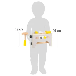 Small Foot  -  Houten Gereedschapskist 2in1, 28dlg.