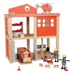 Small Foot - Houten Grote Brandweerkazerne met Accessoires
