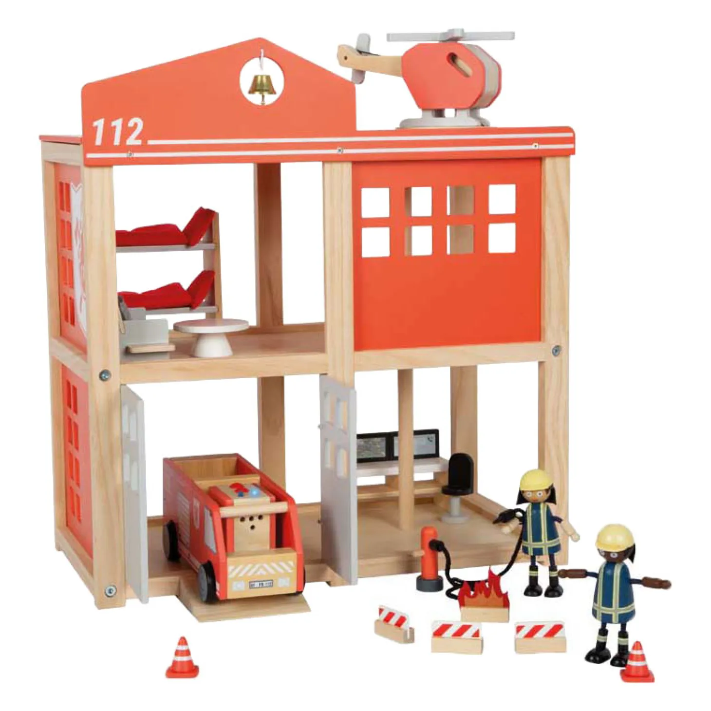 Small Foot - Houten Grote Brandweerkazerne met Accessoires