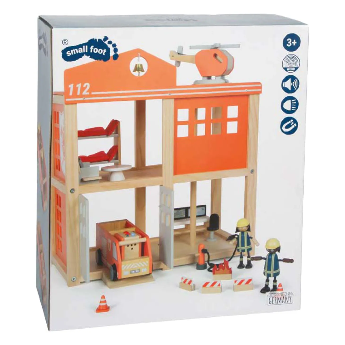 Small Foot - Houten Grote Brandweerkazerne met Accessoires