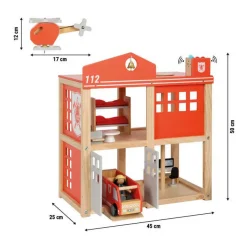 Small Foot - Houten Grote Brandweerkazerne met Accessoires