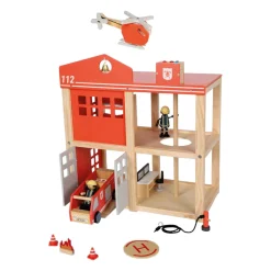 Small Foot - Houten Grote Brandweerkazerne met Accessoires