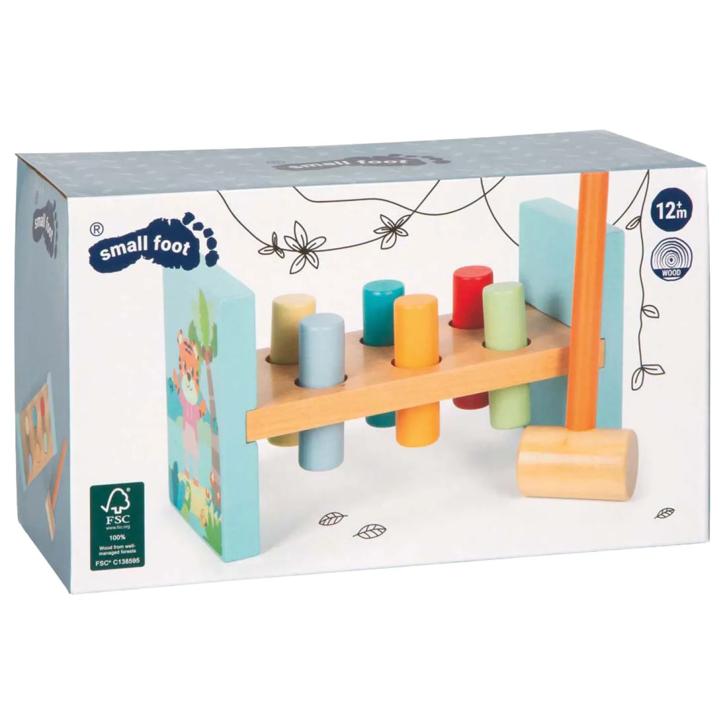 Small Foot - Houten Hamerbank Jungle Friends FSC