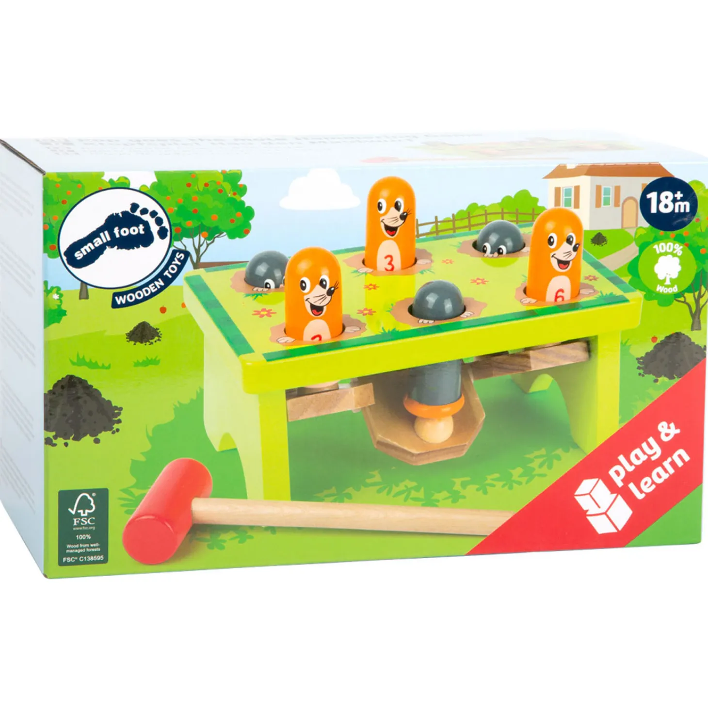 Small Foot - Houten Hamerbank Mollen