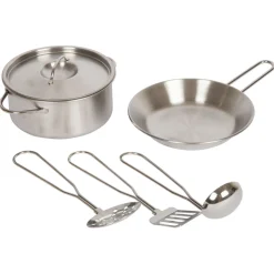 Small Foot - Houten Kinderkeuken Blauw, 7dlg.