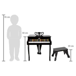 Small Foot - Houten Kindervleugelpiano Zwart