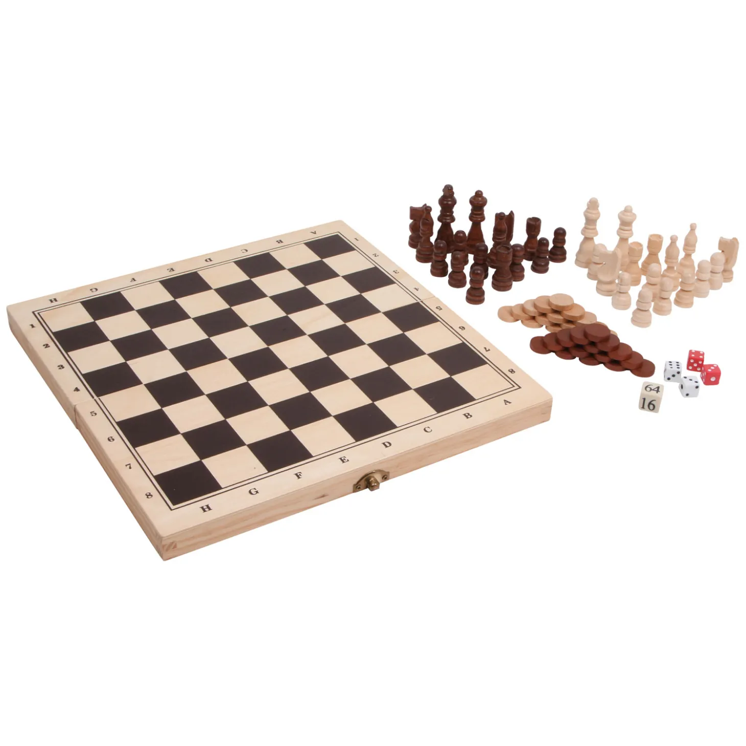 Small Foot - Houten Klassieke Spellen 3in1 in Kist