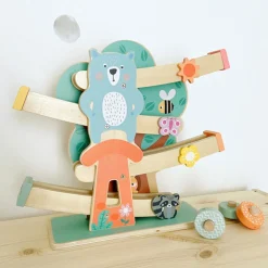 Small Foot  -  Houten Knikkerbaan Dieren Pastel