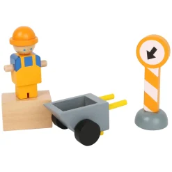 Small Foot - Houten Kraan Bouwplaats met Accessoires, 14dlg.