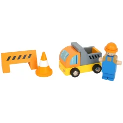 Small Foot - Houten Kraan Bouwplaats met Accessoires, 14dlg.