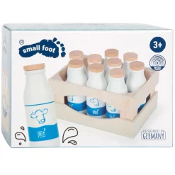 Small Foot - Houten Krat met Melkflessen, 12dlg.