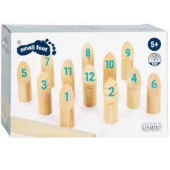 Small Foot - Houten Kubb met Nummers Werpspel in Tas, 13dlg.