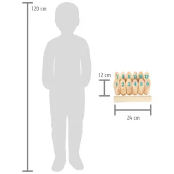Small Foot - Houten Kubb met Nummers Werpspel in Tas, 13dlg.