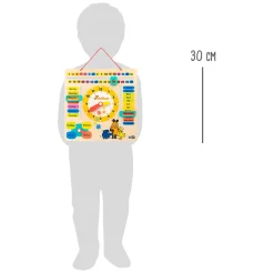 Small Foot - Houten Leerbord Klok Kijken Muis  - Duitstalig