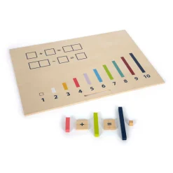Small Foot - Houten Leerbox met Rekenstaven en Rekenblokjes Set