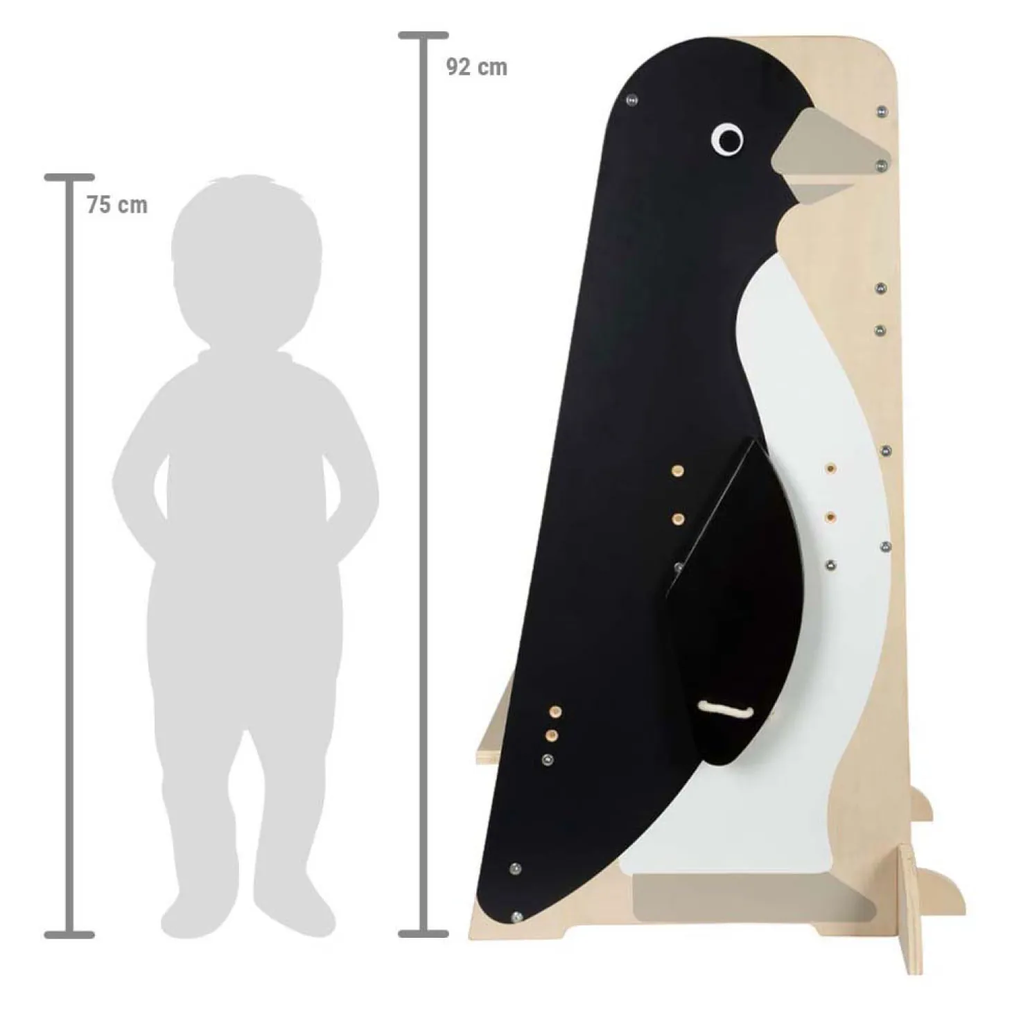 Small Foot - Houten Leertoren Penguin Wild Life, 92cm