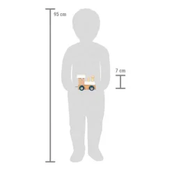 Small Foot - Houten Lettertrein Polar - Locomotief Wit - 12