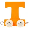 Small Foot - Houten Lettertrein Oranje - T - 12 stuks