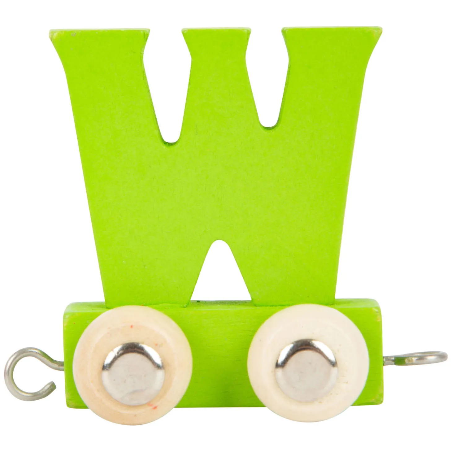 Small Foot - Houten Lettertrein Groen - W - 12 stuks