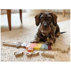 Small Foot - Houten Letter- en Vormenpuzzel Hond, 26st.