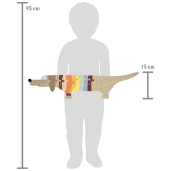 Small Foot - Houten Letter- en Vormenpuzzel Hond, 26st.