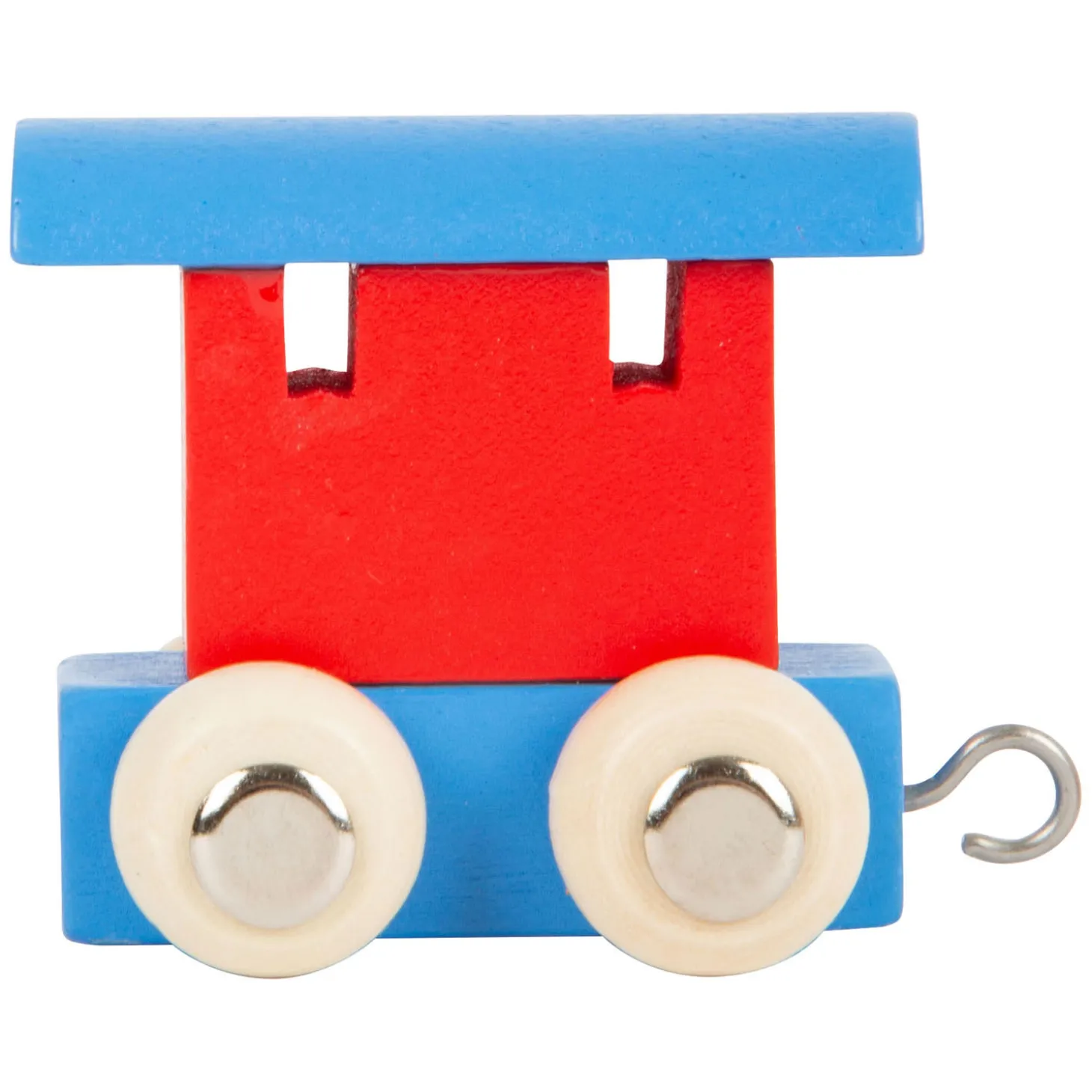 Small Foot - Houten Lettertrein Wagon Rood/Blauw - 12 stuks