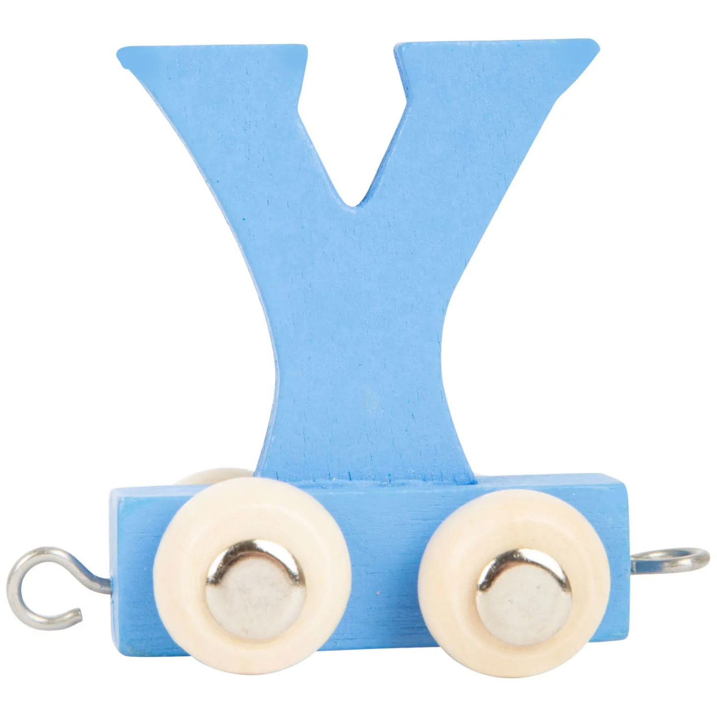 Small Foot - Houten Lettertrein Blauw - Y - 12 stuks