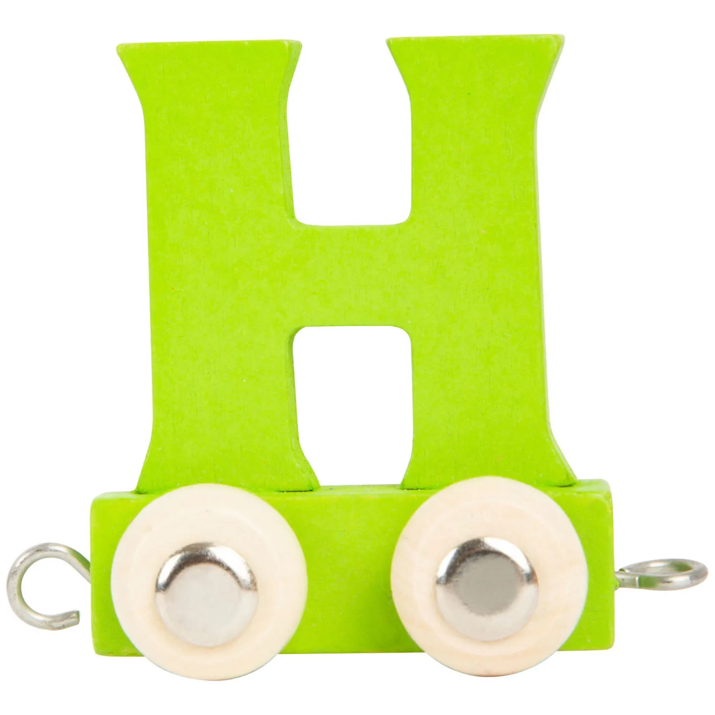 Small Foot - Houten Lettertrein Groen - H - 12 stuks