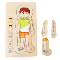 Small Foot  -  Houten Lichaamspuzzel Jongen, 29st.