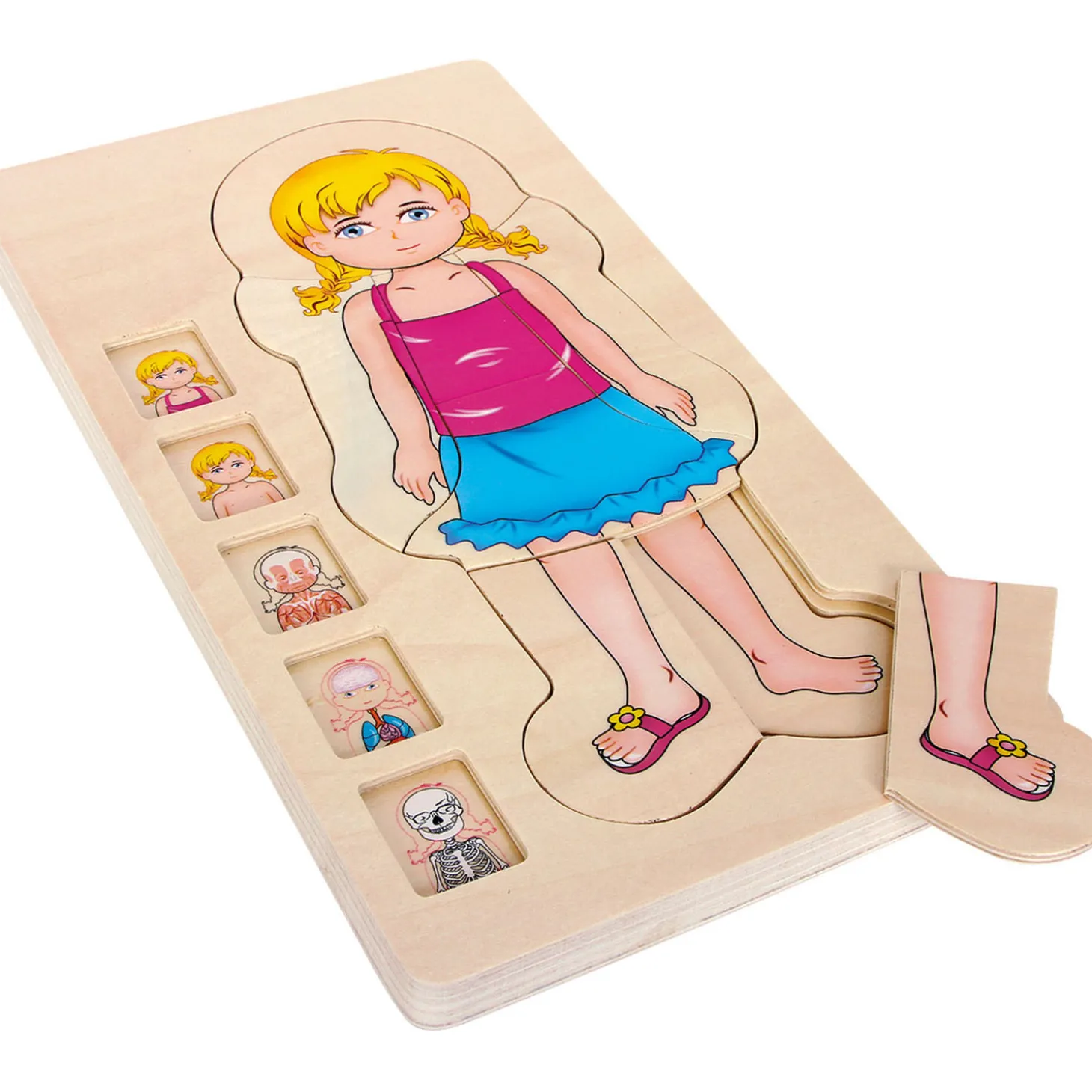 Small Foot - Houten Lichaamspuzzel Meisje, 29st.